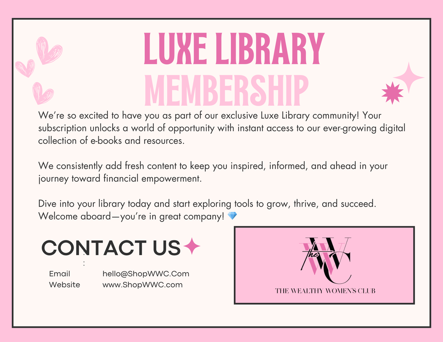 Luxe Library Access